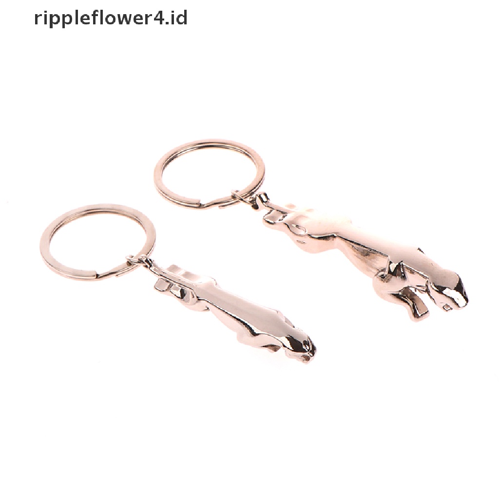 {rippleflower4.id} Zinc Alloy Leopard Gantungan Kunci Jaguar Gantungan Kunci Mobil Gantungan Kunci Tas Halus Dua Tipe Hadiah Perhiasan Kreatif~