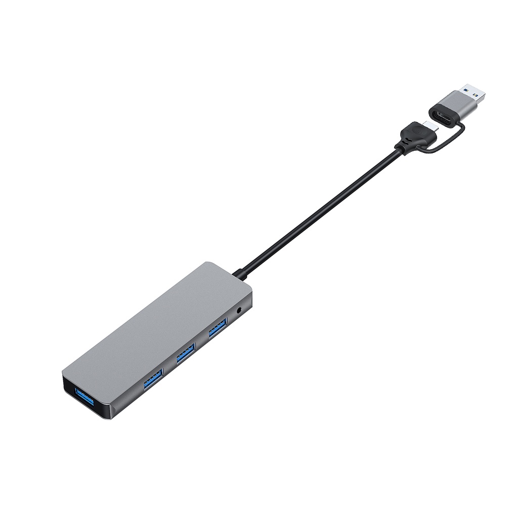 【LIPI】 Hub USB 3.0 4-Port Kecepatan Tinggi untuk Laptop, Komputer PC