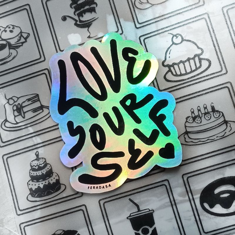 

Love Yourself Hologram Sticker
