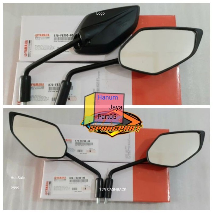 Kaca spion Yamaha Lexi 125 set kanan kiri Original Yamaha