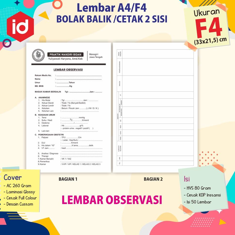 

((New)[P95D]♫♪) BUKU LEMBAR BOLAK BALIK BIDAN BESAR || LEMBAR PARTOGRAF || LEMBAR SOAP || LEMBAR OBSERVASI super keren
