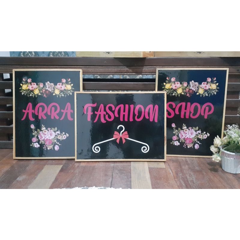 Frame Blok Kayu / Bingkai kayu tanpa kaca