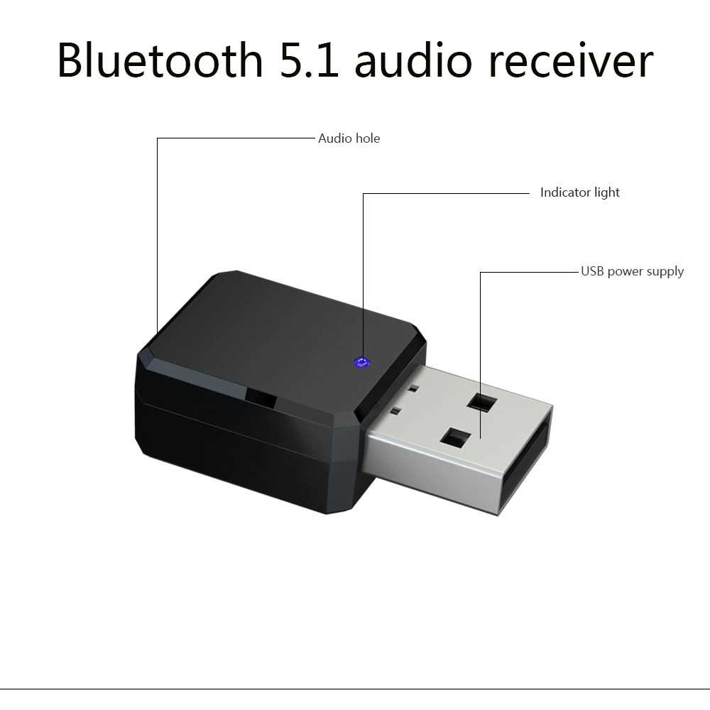 ( 100% BARANG ORI ) BUNDWIN USB Bluetooth 5.1 Receiver Audio Adapter - KN318