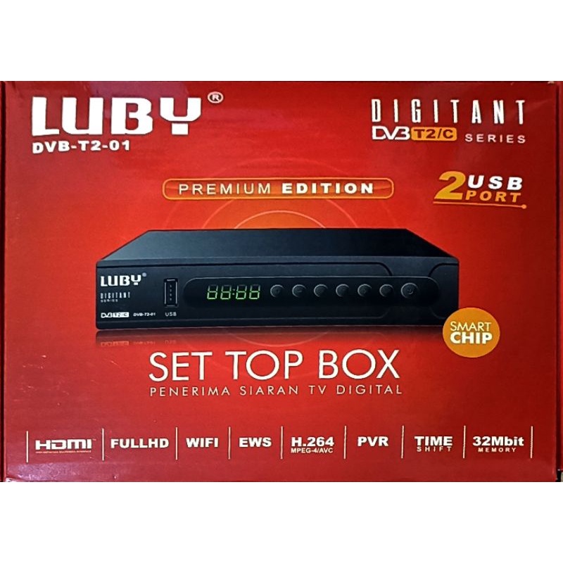 STB DVB-T2-01 + WIFI merk LUBY