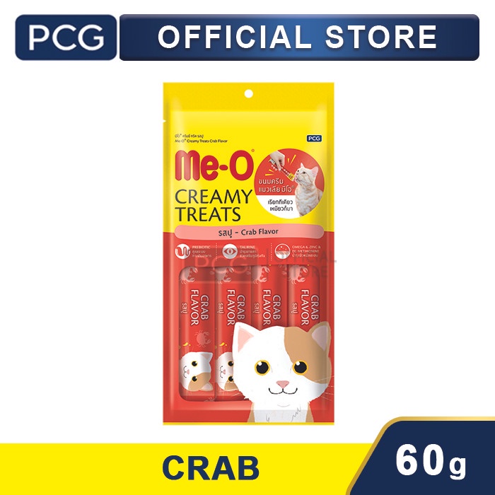 Meo Creamy Treats Snack Kucing Crab Flavor 4x15gr