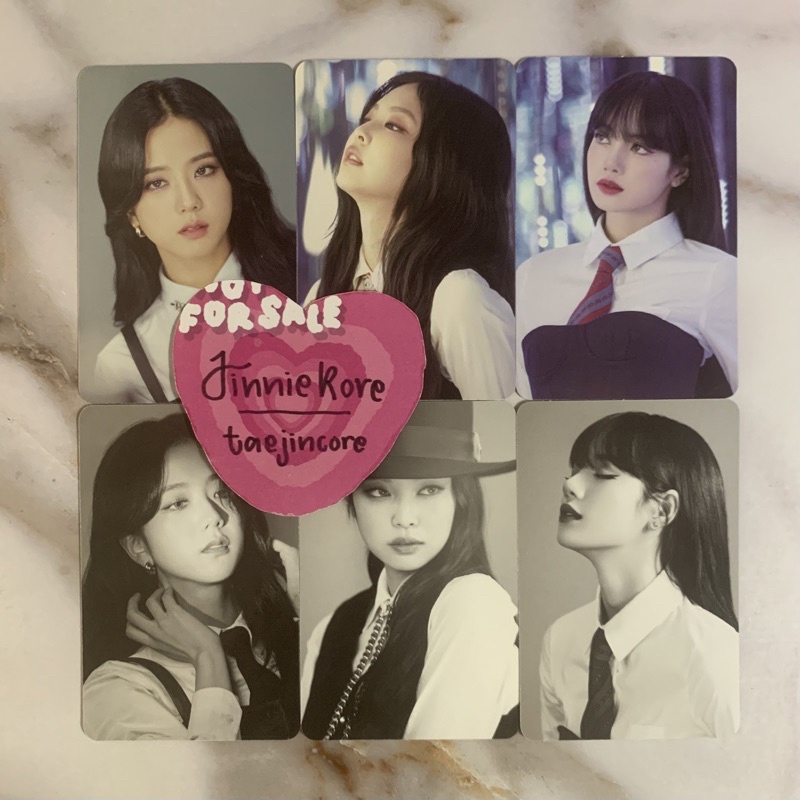 BLACKPINK CD THE SHOW SET UNSEALED WITH POB YGS JISOO LISA JENNIE ROSE PHOTOCARD PC SET B&W BLACK PI