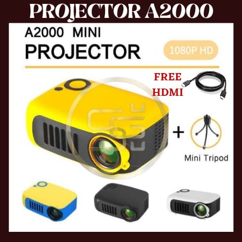 Projector Mini A2000 50Ansi Full Hd 1080P Proyektor A2000 Portable Usb