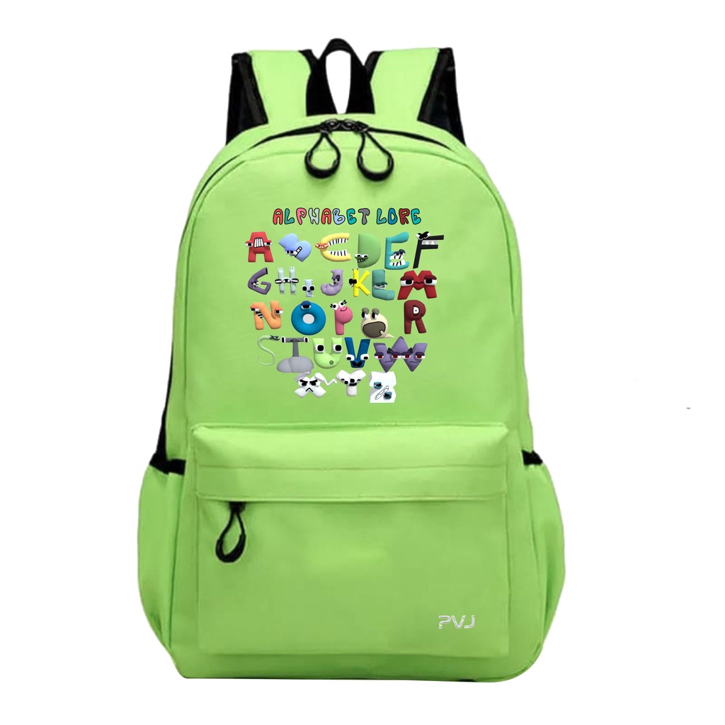 PVJ - Tas Ransel Sekolah Anak Motif Animasi Alphabet lore Backpak