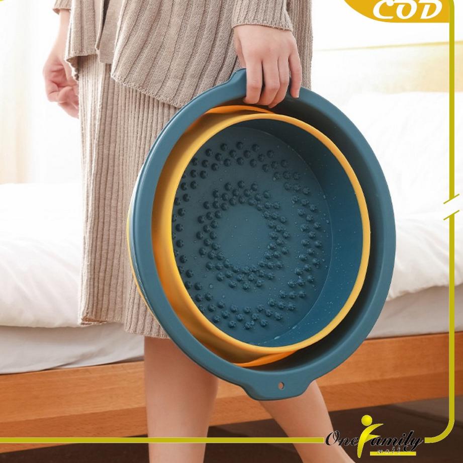 SH ONE-C415 Baskom Lipat Portable Silikon / Baskom Lipat Rendam Kaki / Ember Cuci Kaki Spa Pedicure 