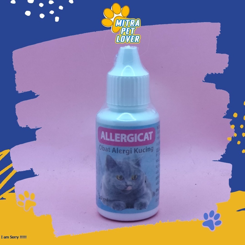 ATASI ALERGI KULIT KUCING - ALLERGI CAT DROP 30ML - MENGATASI GATAL DAN SEGALA JENIS ALERGY KARENA MAKANAN DEBU KUTU &amp; JAMUR RADANG KULIT PADA KUCING ALLERGICAT - MURAH ASLI GARANSI KUALITAS ORIGINAL - PET ANIMAL OBAT KESEHATAN &amp; VITAMIN MITRAPETLOVER