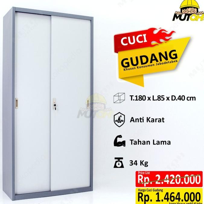 

TERBARU LEMARI ARSIP LEMARI BESI FILLING CABINET - PINTU PLAT SLIDING GESER SALE