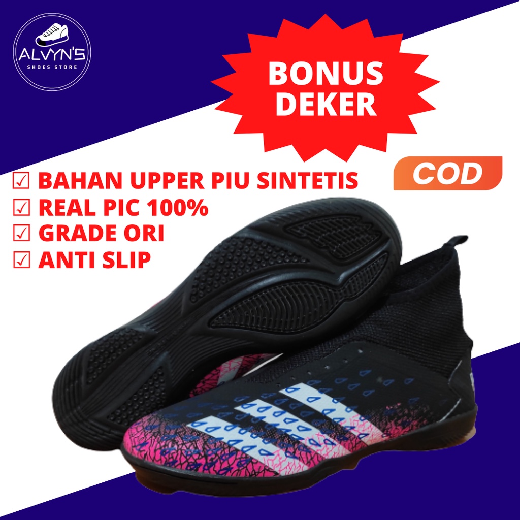 Sepatu Futsal NEW Adidas Predator Pink Sol Hitam - AZH