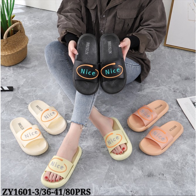 Sandal selop jelly karet lentur breslin selop kekinian jelly import