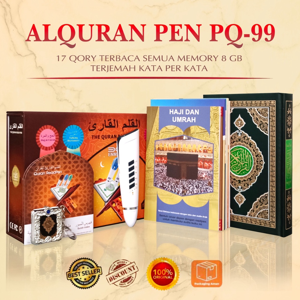 Jual Alquran Talking PQ188 Digital Pen 1 set Semua Qory Al quran