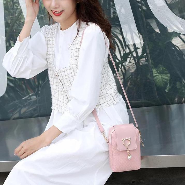 [KODE N0RQK] Tas Hp Marione YUREKA ( Asli import ) SELEMPANG MOTIF TIKAR ANYAM TAS WANITA MUTIARA PE