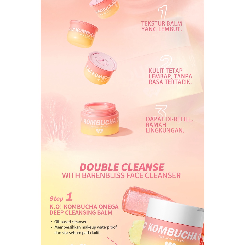 BNB Barenbliss KO! Kombucha Omega Deep Cleansing Balm - Oil Cleanser Pembersih Make Up Waterproof