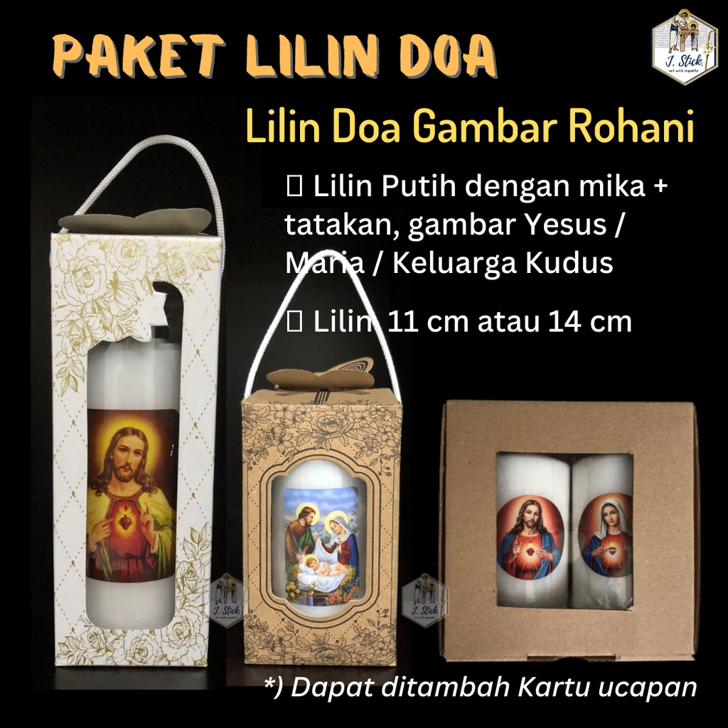 Paket Suvenir LILIN DOA, gambar rohani