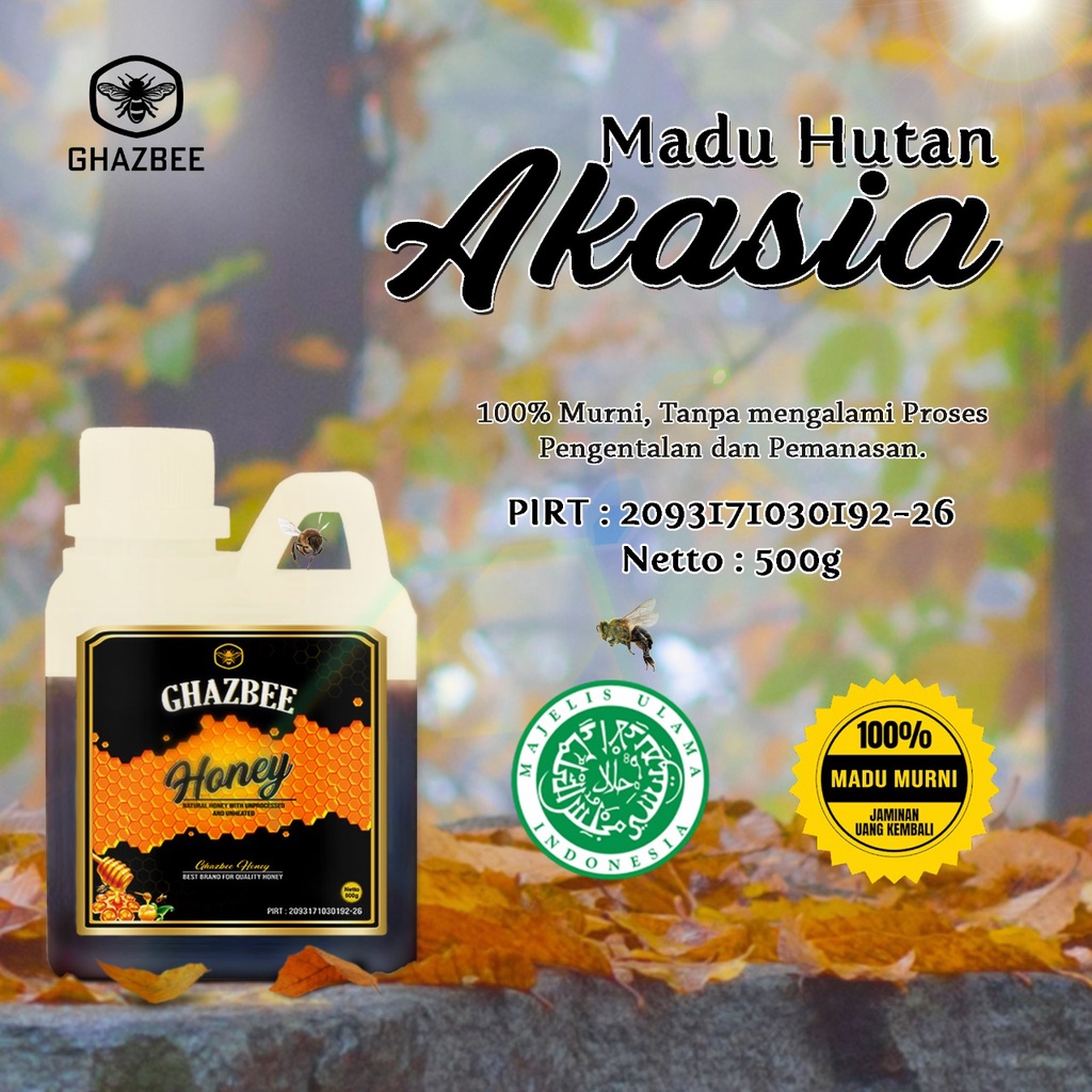 

Madu Lebah Hutan Asli Akasia 500gr | Madu Hutan Akasia 100% Tanpa Campuran