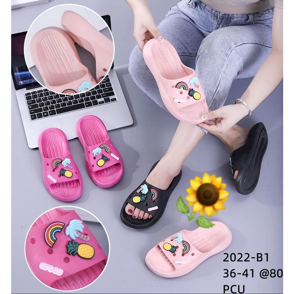 Sandal Karet Jelly Wedges Wanita Import Model Fashion KoreaTerbaru Original Kekinian by AGUNG STYLE Balance 2022-B2