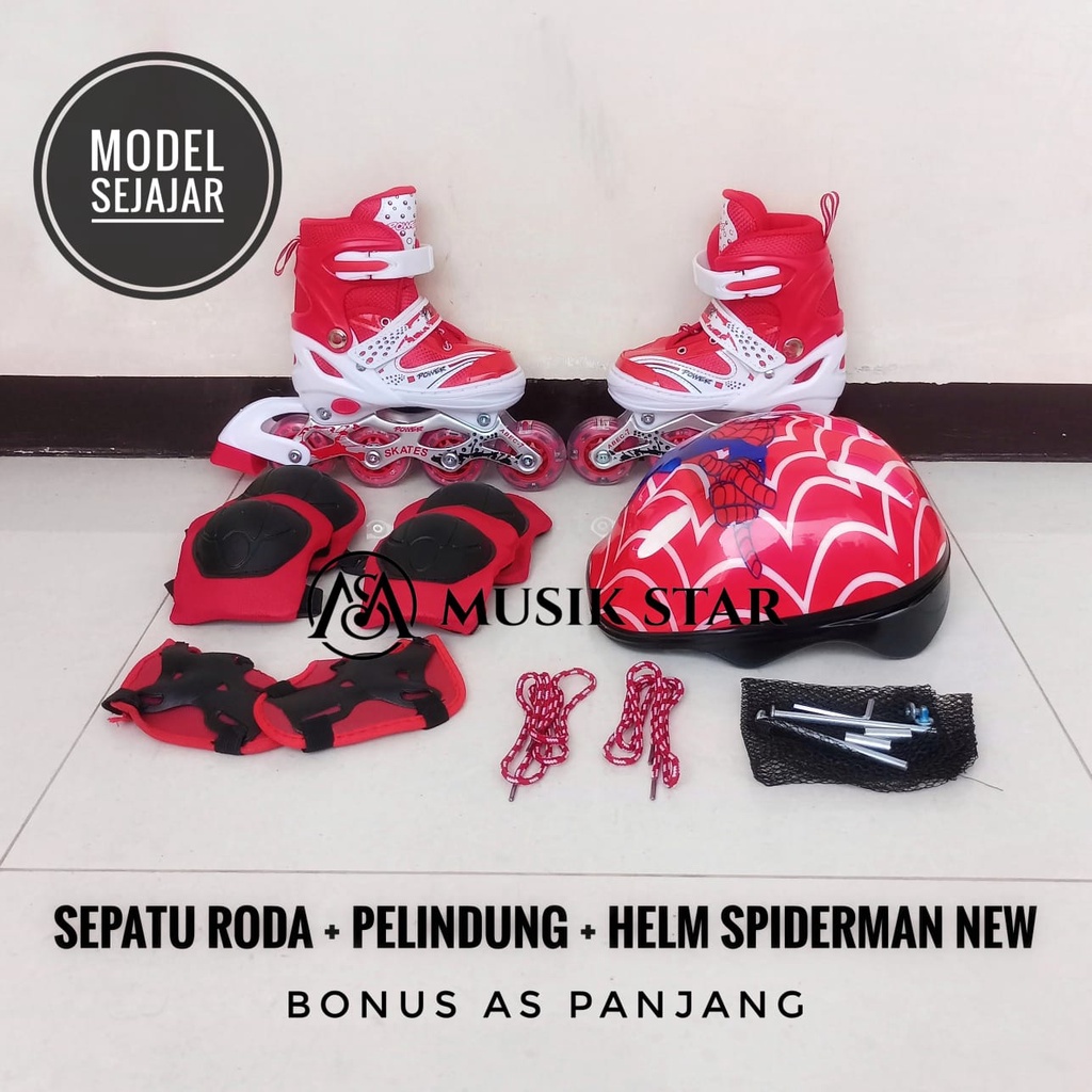 Sepatu roda FULLSET helm dan deker inline skate bajaj dan model mobil