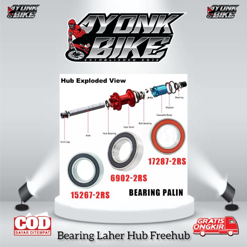 Bearing laher hub Freehub 6802 6902 6903 15267 2rs seal rubber ball bearing sepeda