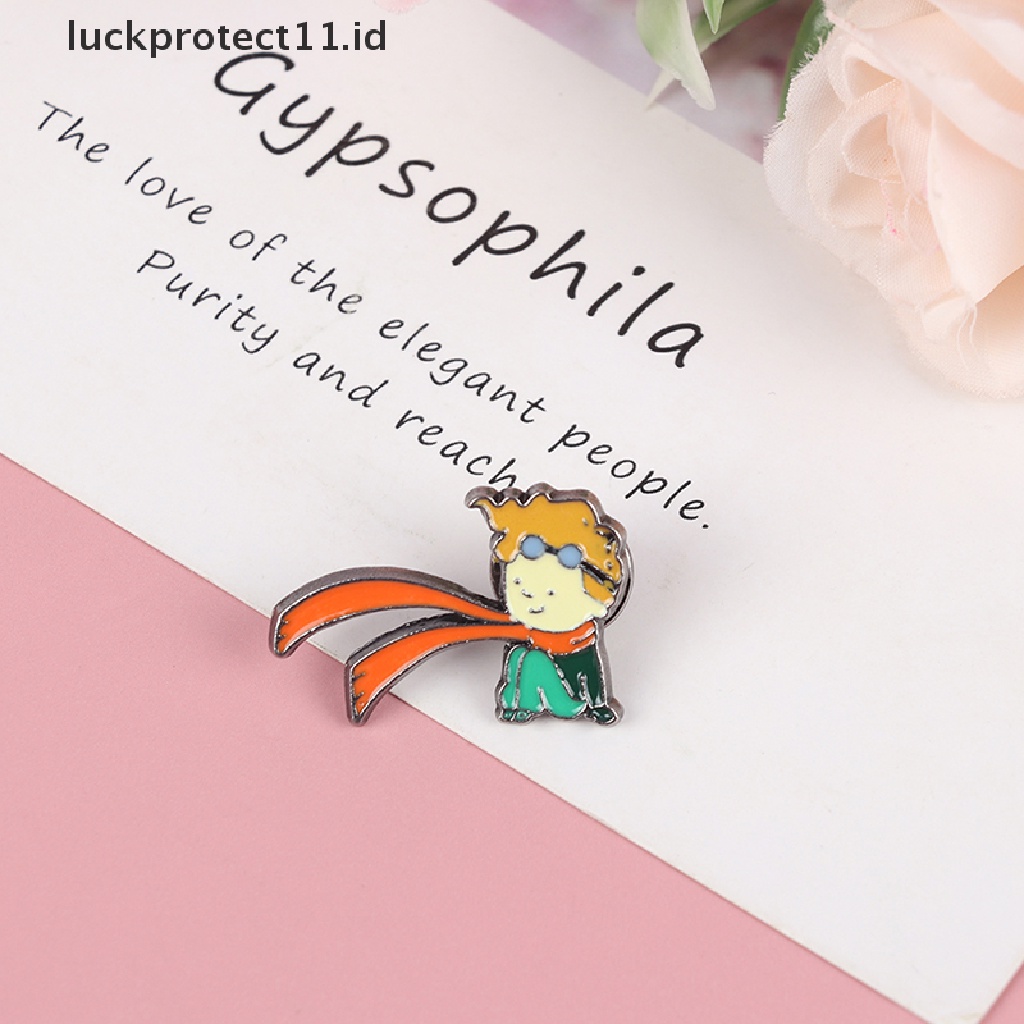 /Fashion Hot// Fashion// Planet The Little Prince Fox Rose Pin Klasik Fairy Tale Bros Pin Lencana.