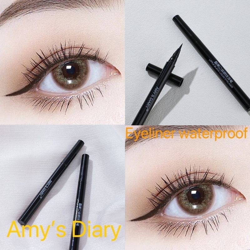 {Bisa kirim instant COD Medan Termurah}[BPOM] Eyeliner Pen Waterproof Amy's Diary Long Lasting 24 Hours Waterproof Liquid Eyeliner Pen 100% ORIGINAL