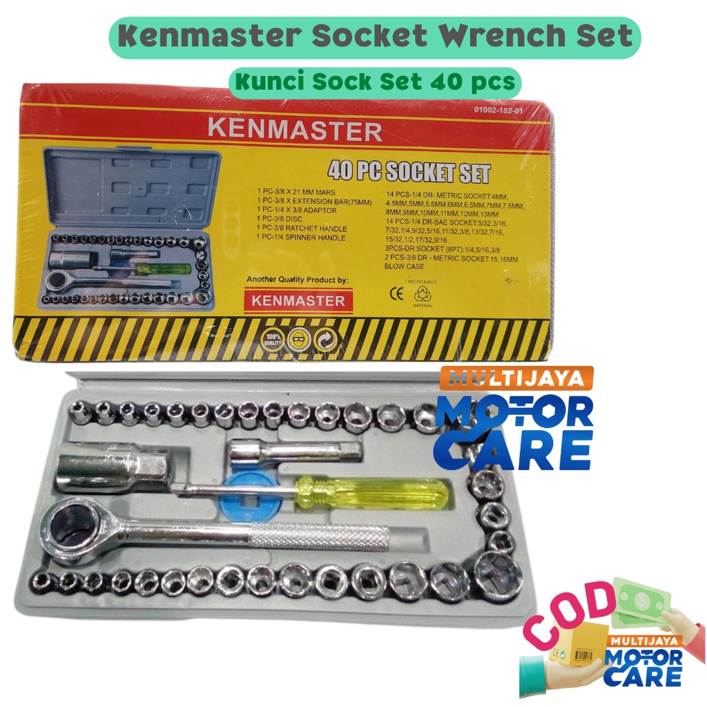 KENMASTER Kunci Sok / Shock Set 40 Pcs