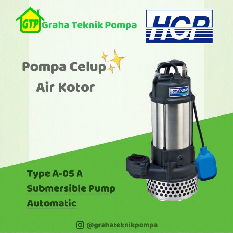 Pompa Celup HCP Type A 05A - 1 Phase - Pompa Submersible