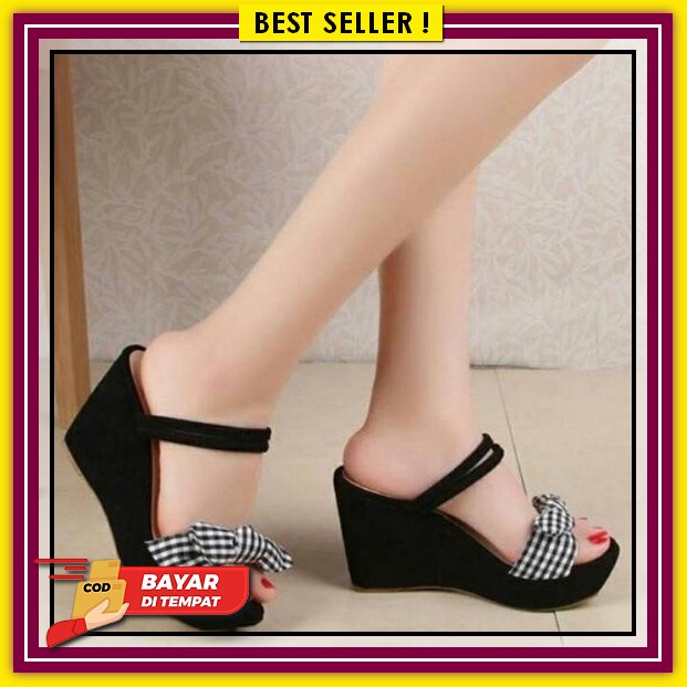 Terlarisss Sandal Wanita Calbi Model 2022 Sandal Wedges Selop Cewek Kekinian Bayar Di Tempat Cod Tcr