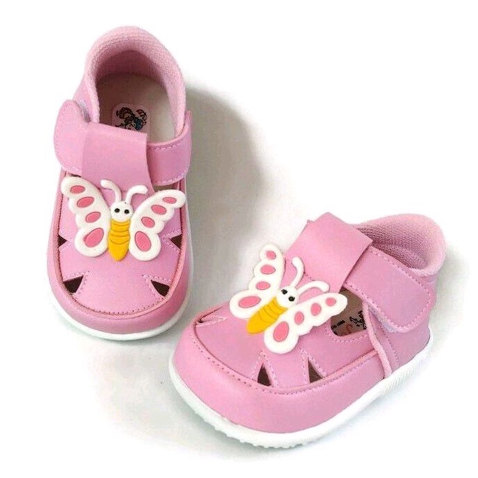 pikoobaby - Sepatu bayi perempuan 6 12 bulan / Sepatu bunyi anak perempuan / Sepatu bunyi cit cit pe