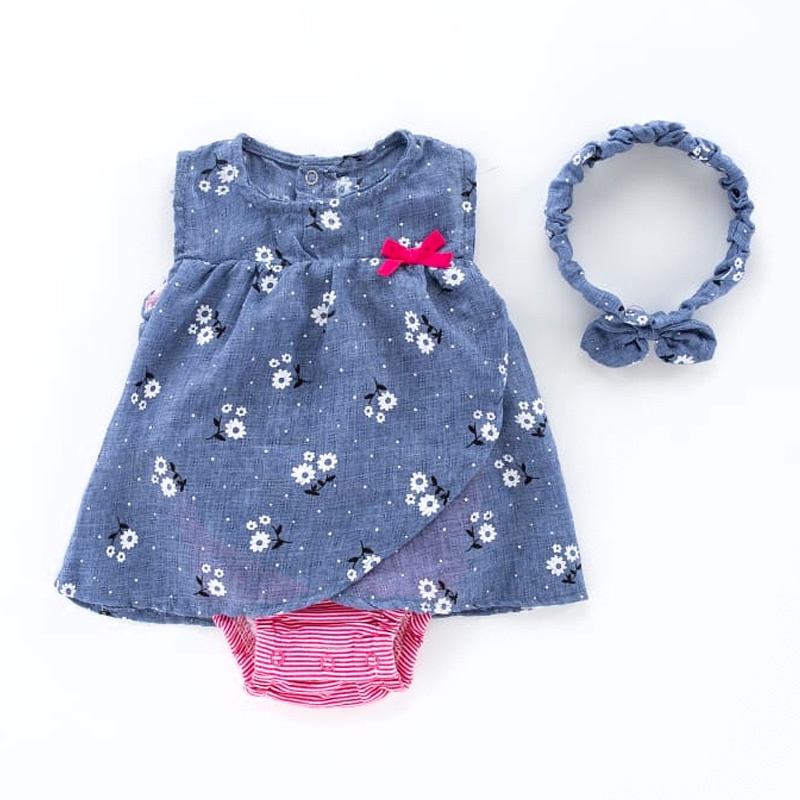 2-Piece Baby Jumper Dress and Headband