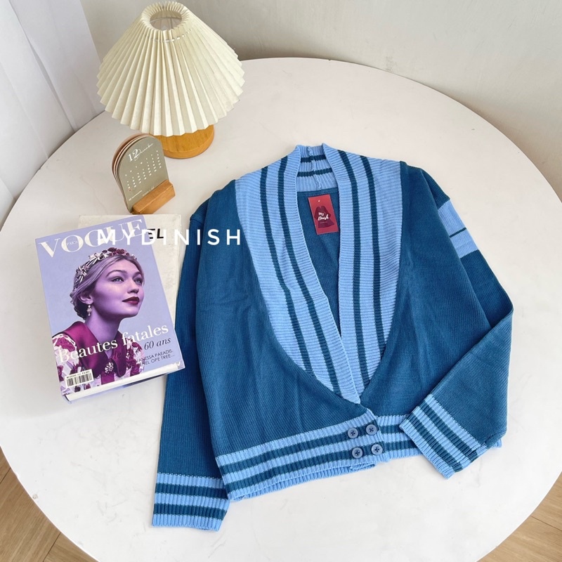 Joly Cardy - Kardigan Wanita Terbaru Motif Garis