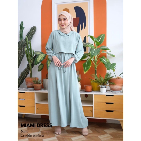 Gamis syar'i Terbaru crinkle Airflow Baju Muslim wanita 2023 kekinian Gamis Dress Broken White