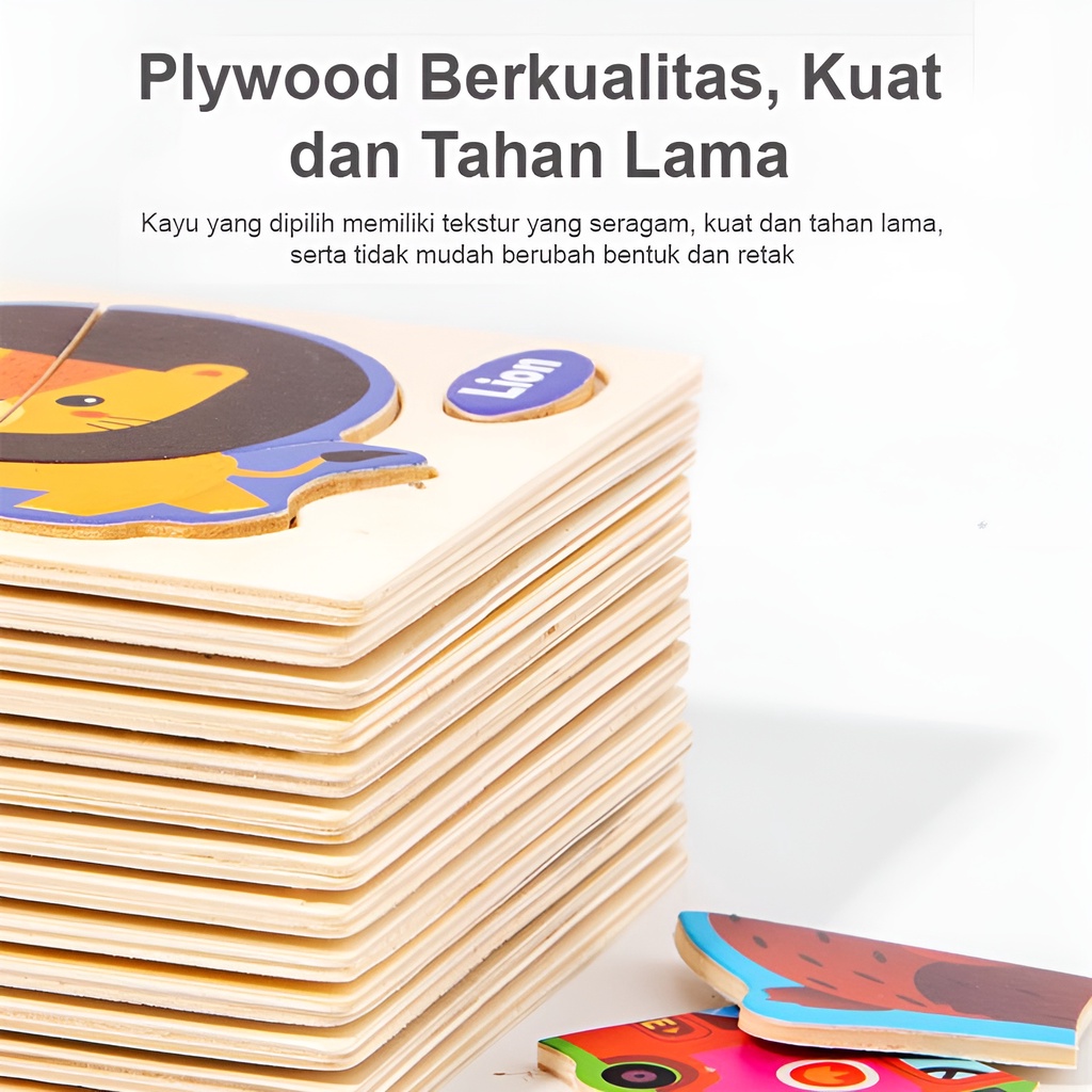 Puzzle Mainan Kayu Edukasi Anak Laki Laki Perempuan | Wooden Cognitive Puzzle Jigsaw | Hadiah Ulang Tahun Anak Cowok