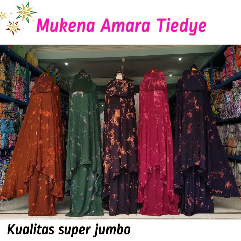 MUKENA RAYON SUPER JUMBO MOTIF TIEDYE KUALITAS SUPER