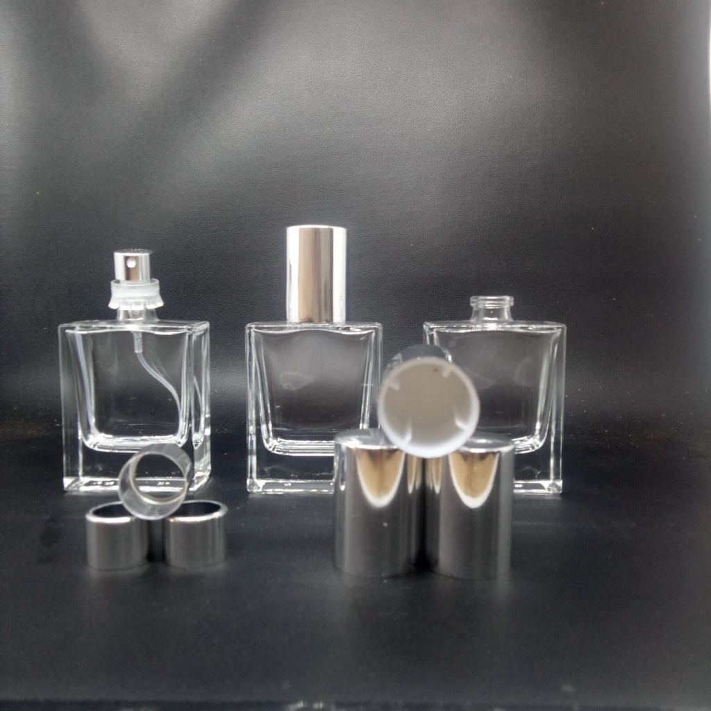 Botol Parfum V32651 30 ml semi press silver cap 33 mm lusinan