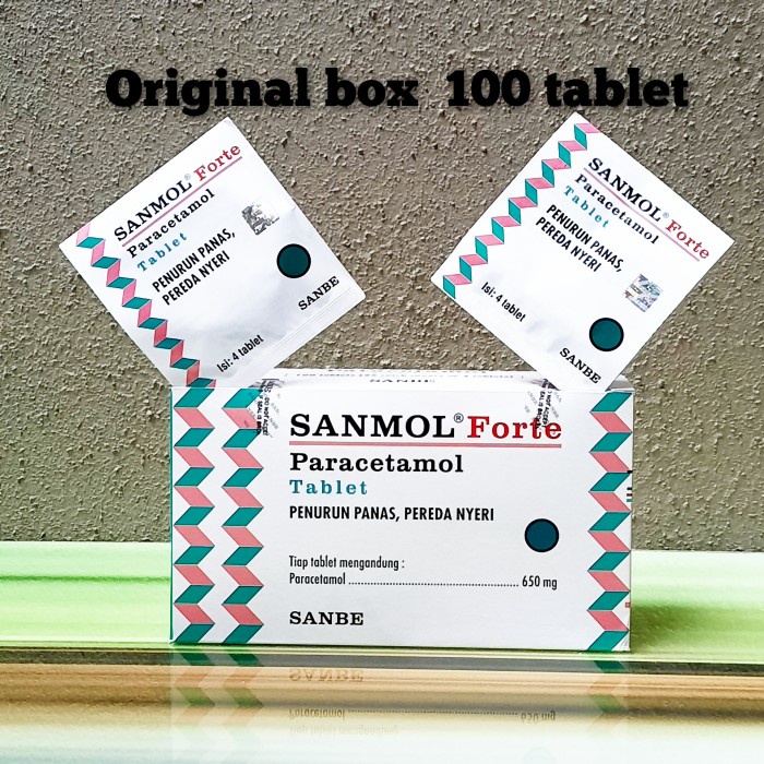 sanmol forte tablet box