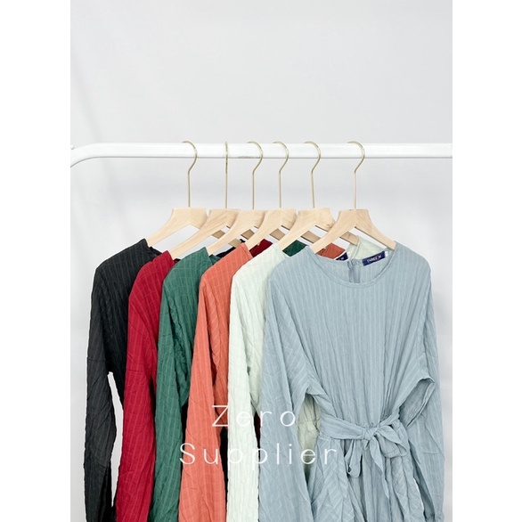 MDLV ~ 81280# Pjg Lingulatia Long Sleeve Tiered Dress Import