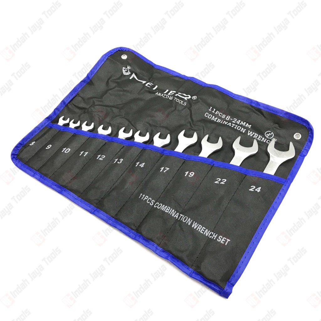 MEIJER Kunci Ring Pas Set 11 pcs ( 8 - 24 mm ) Combination Wrench Set