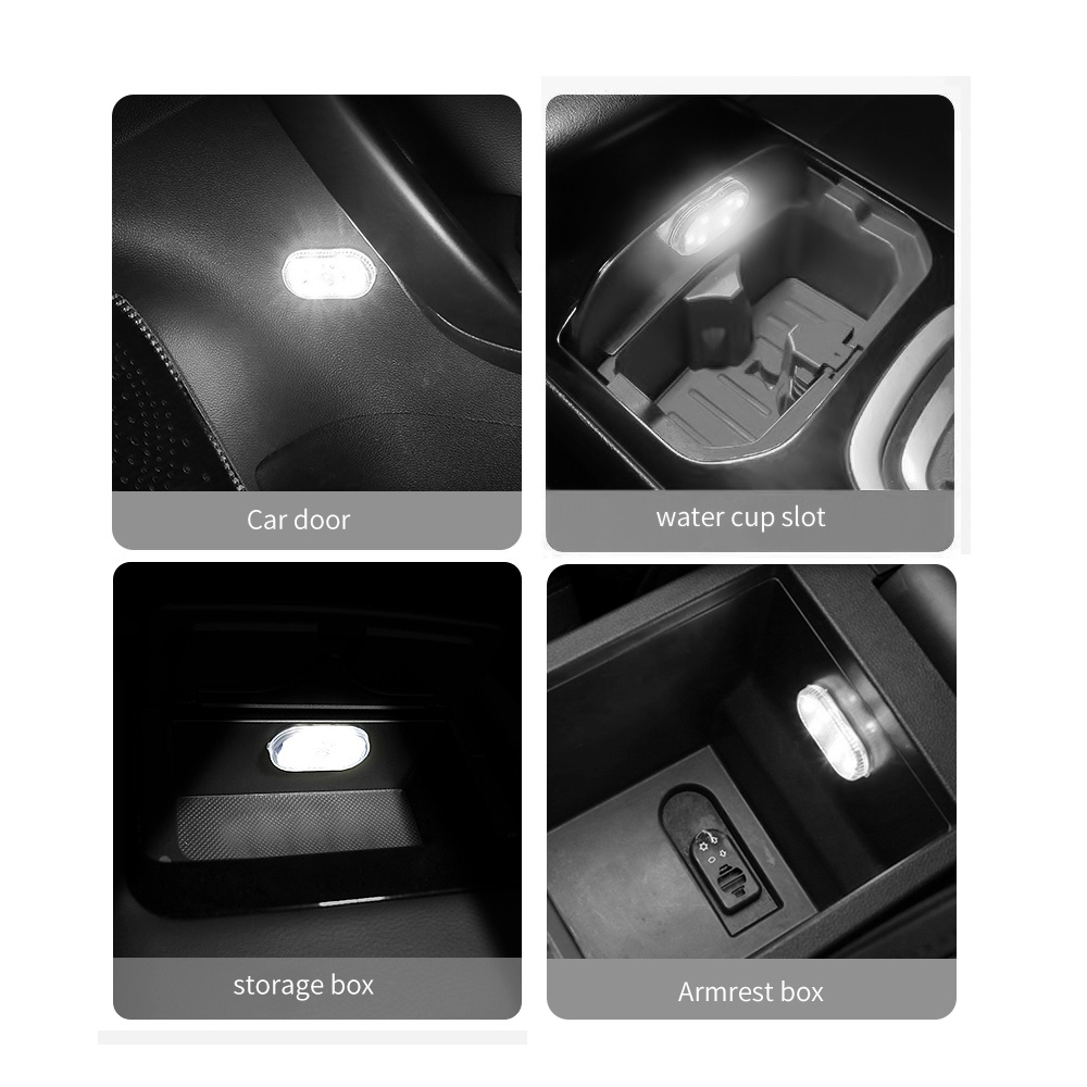 Lampu led 5v Di Mobil sensor Sentuh Jari Lampu Baca Lampu led USB charging 6lampu Manik-Manik Lampu Pintu