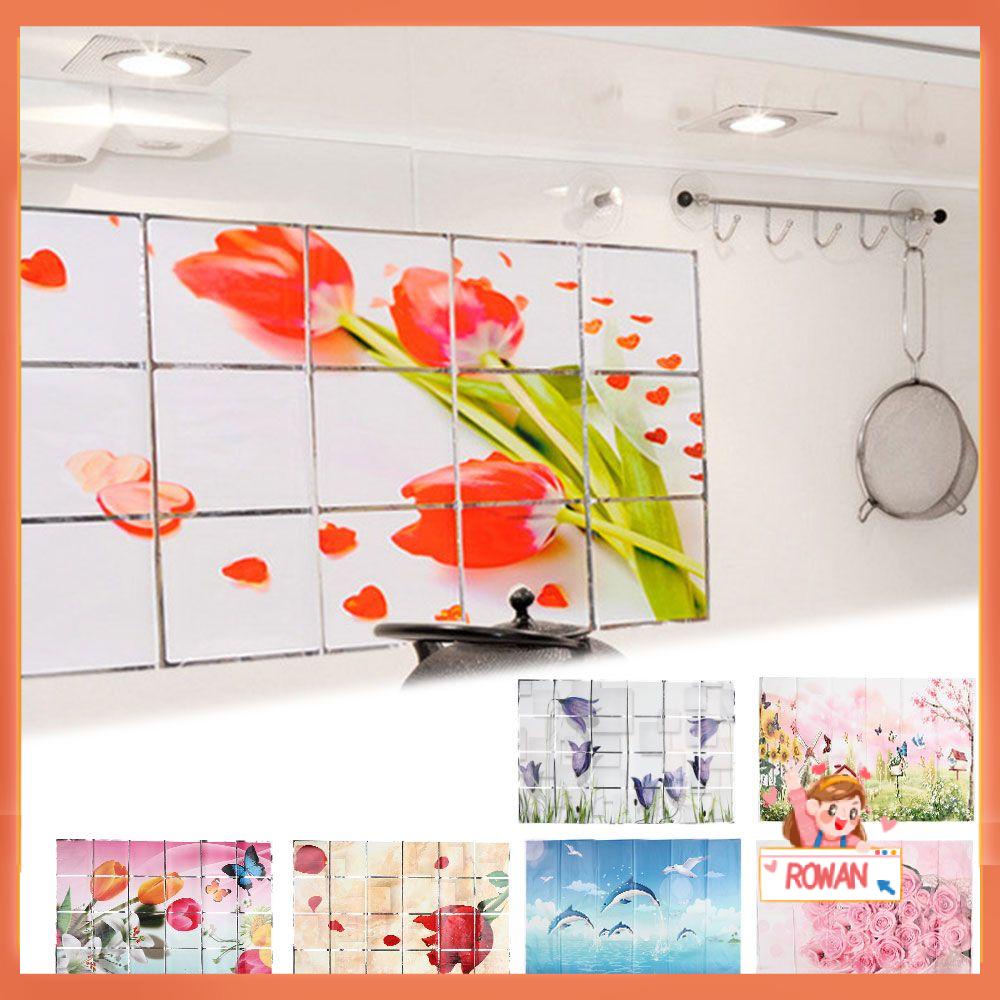 R-flower Wallpaper Cute Flame Retardant Tahan Suhu Tinggi Stiker Anti Minyak