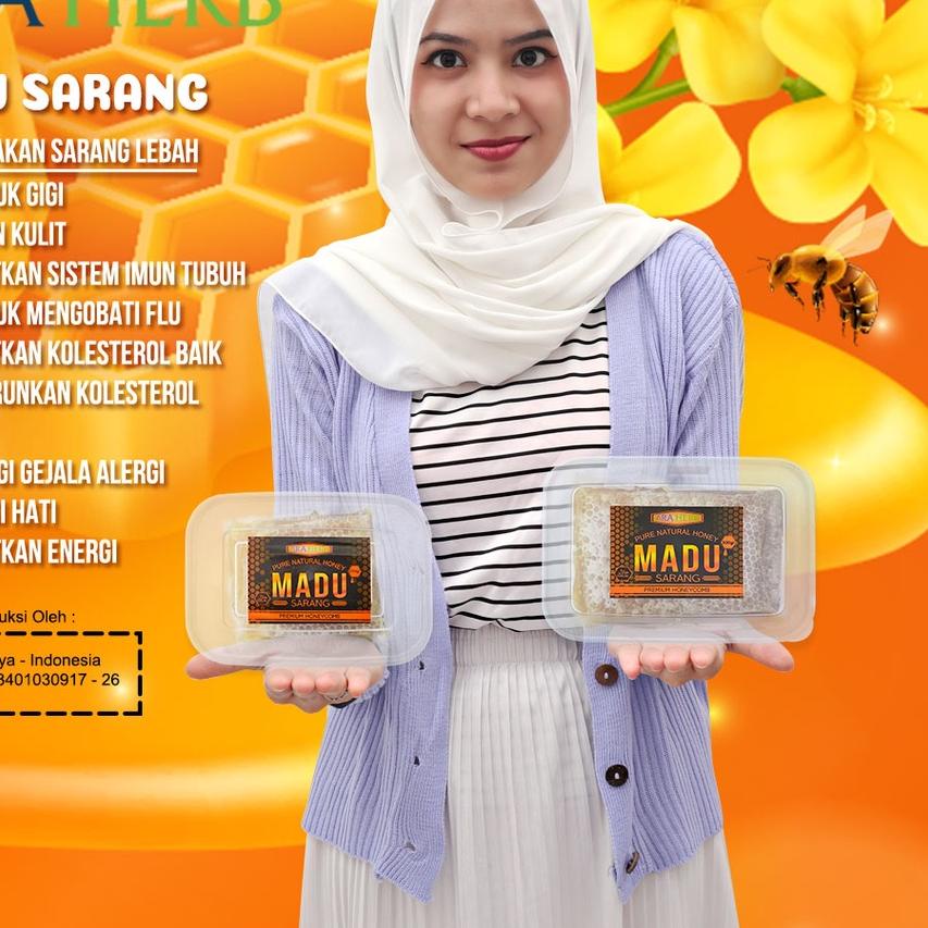 

GRATIS ONGKIR✅Madu Sarang Asli Honeycomb Malifera / Madu Herbal Murni|RA8