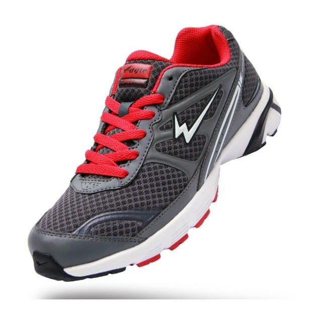 Sepatu Running Eagle Ecolight Dark Grey Red Original Only