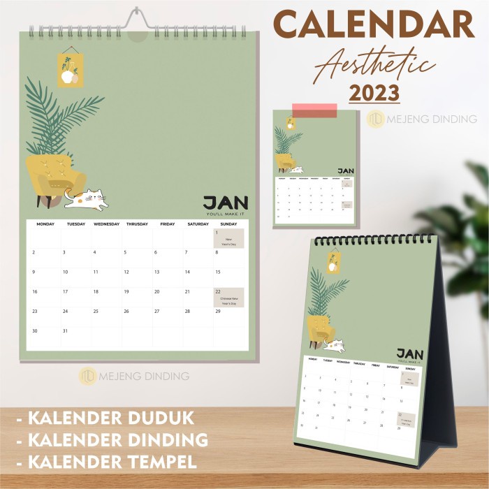

✨NEW✨ - KALENDER 2023 / KALENDER DINDING 2023 AESTEHTIC / KALENDER MEJA 13 - KAL MEJA