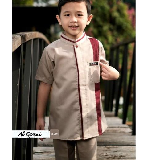 Setelan baju muslim koko anak laki laki El-Fath AL QORNI "SLY.10De22ᵞ"