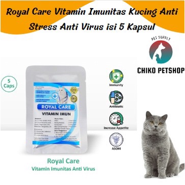 Royal Care Vitamin Imunitas Kucing Anti Stress Anti Virus isi 5 Kapsul