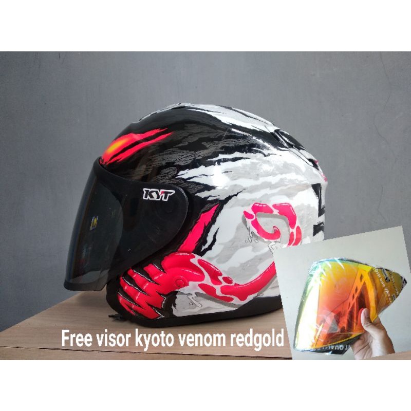 helm kyt kyoto repaint anti venom full airbrush