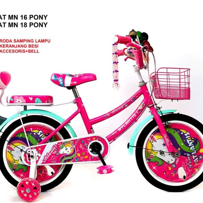 Sepeda Anak Mini Atlantis 16 Inch Kuda Pony #Original
