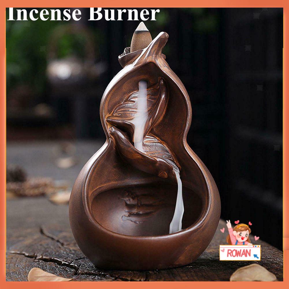 R-flower Incense Burner Kerajinan Tangan Dekorasi Rumah Keramik Tungku Aromaterapi